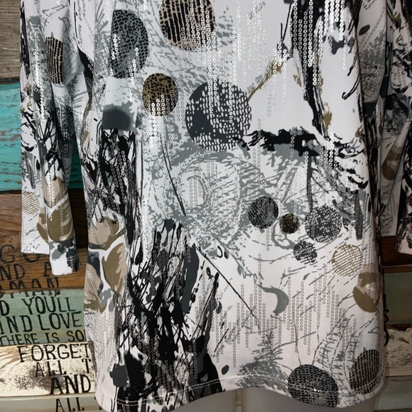 Allison Daley Stretchy Sequins top M - Picture 7 of 12